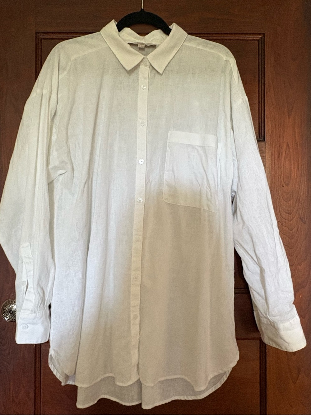 Loft Linen Cotton Blend Oversized White shirt